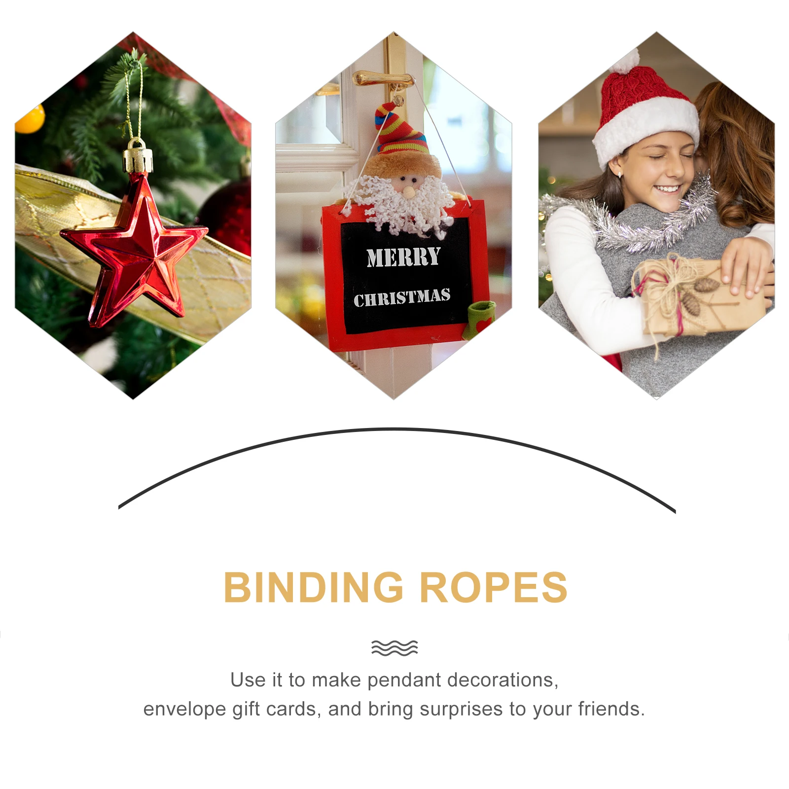 

Gold Thread Packing Rope Binding Ropes Candy Bag Wrapping Bags for Presents No Elasticity