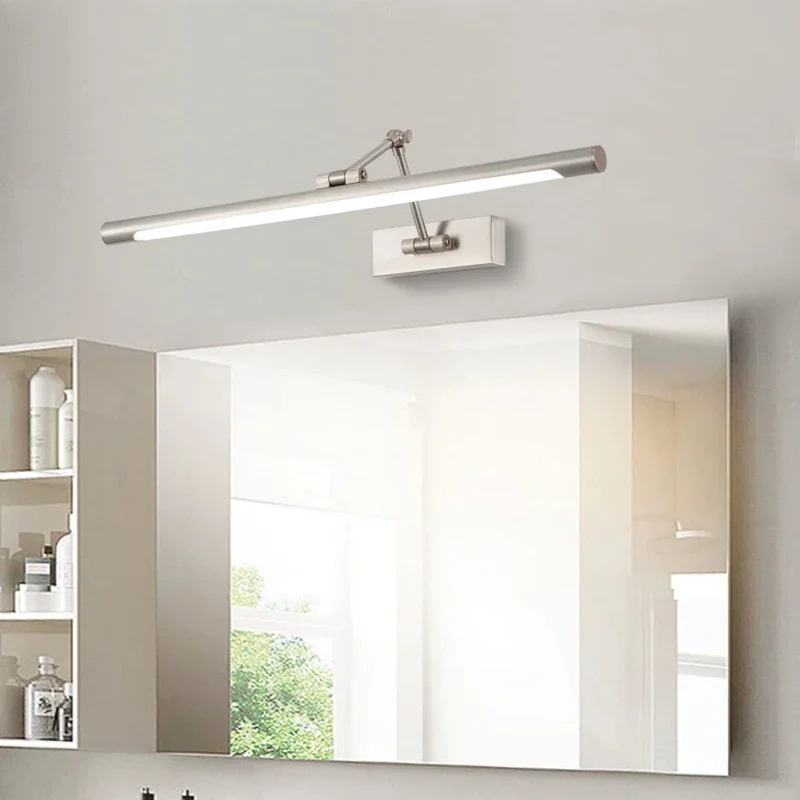 Vintage Brass Wall Lamp Bathroom Mirror Front Light Adjustable Foldable Strip Led Modern Wall Sconce Picture Light Indoor Decor