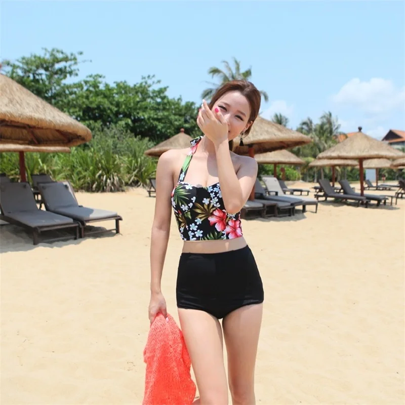 

Купальник женский с высокой талией в стиле ретро-юбки, с эффектом утяжки живота, больших размеров, со стальными косточками и плетеными бретелями