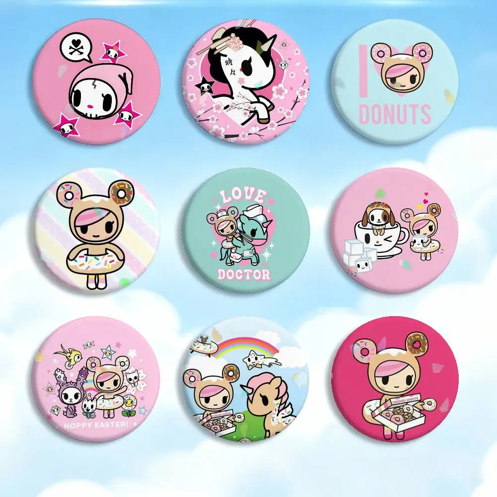 Beautiful T-Tokidoki-S    Badges Creative Tinplate Button PinsBrooch Badge Clothes Backpack
