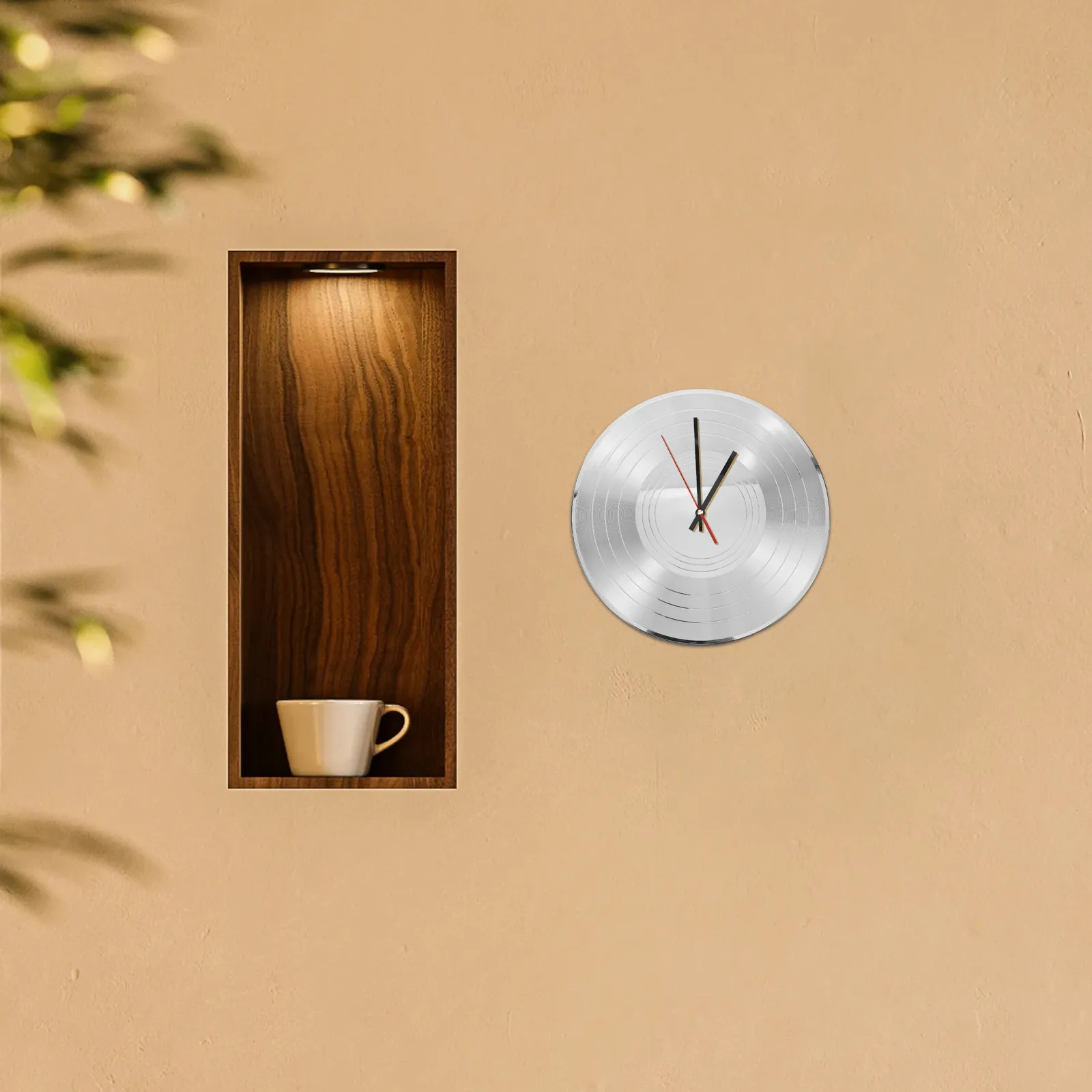 Vintage Accessories Disco Wall Decor Diy Bedroom Blank Vinyl Record Living Clock Fake Records Decorative