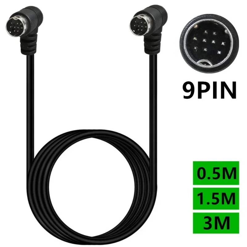 S-video 9p Public Single&double Bend Mini Din 9pin 9-pin Tv Audio Cable 9-core S Terminal Wire Set Top Box Color Difference Line