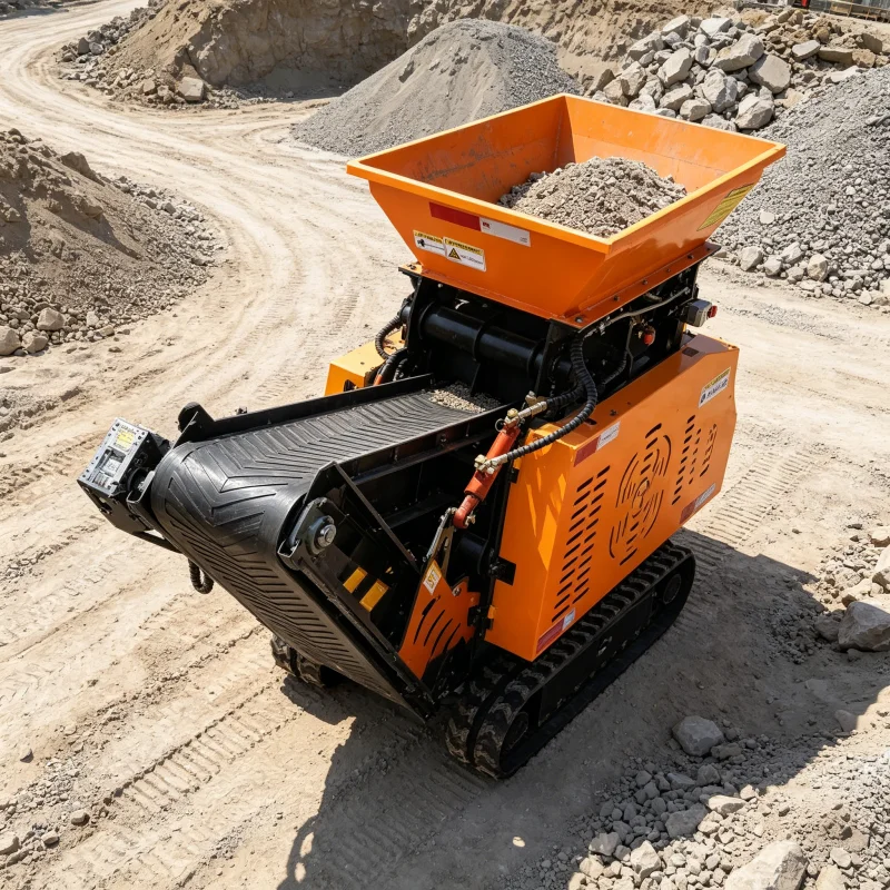 Small Crawler Mobile Crusher With Screening Plant Portable Tracked Rock Crushing Machine For Hard Stone Aggregate Production