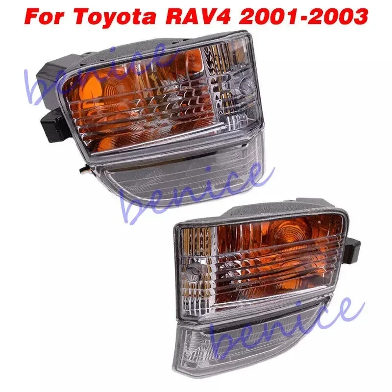 4Pcs/Set Car Front Bumper Fog Light Housing Fit For Toyota RAV4 2001-2003