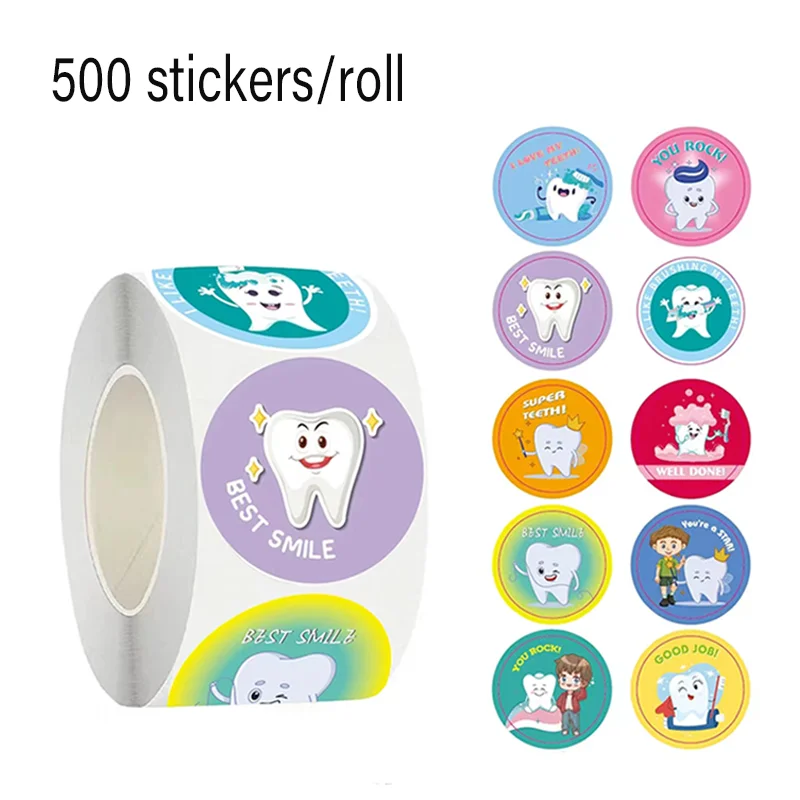 Cute Dental Tooth Shaped Stickers Cartoon Dental Clinic Children's Gifts Laptop Scrapbook Phone Suitcase Car Decoration Stickers