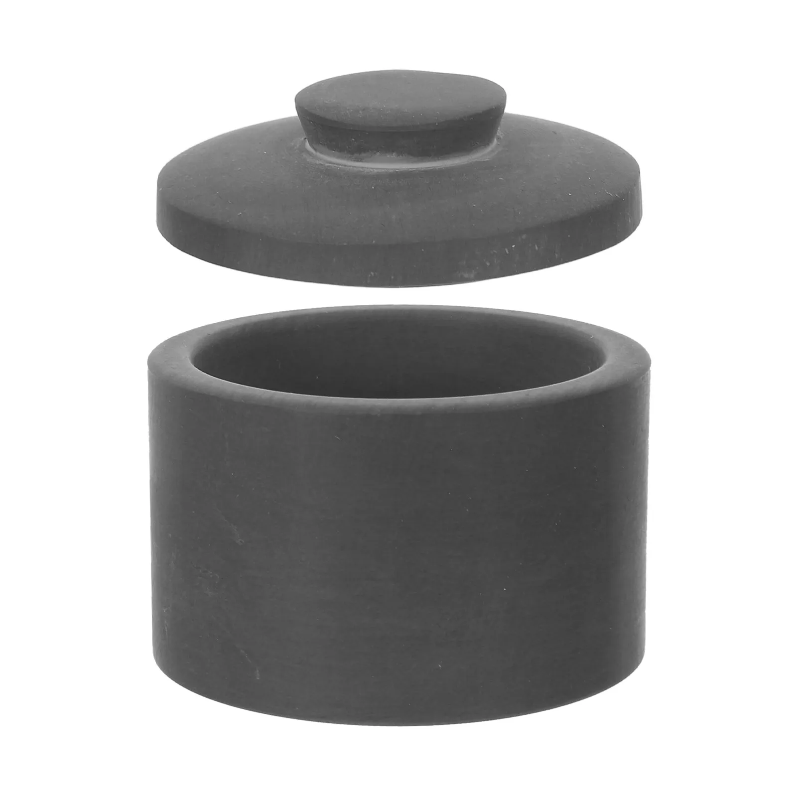 1Set Round Chinese Calligraphy Inkstone Natural Stone Mini Ink Grinding Dish Tray with Lid for Painting Drawing Practice Ink