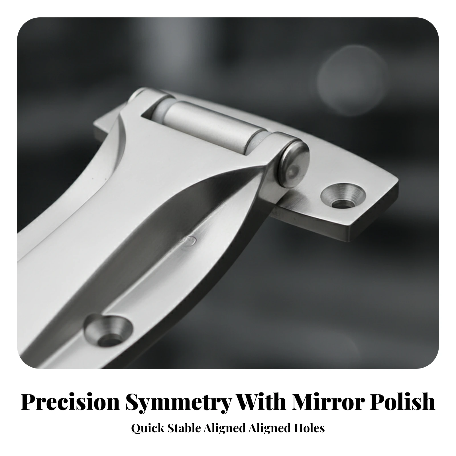Stainless Steel Hinge Corrosion-Resistant Hinge with Countersunk Holes Hardware 180-Degree Commercial for Builders, Doors