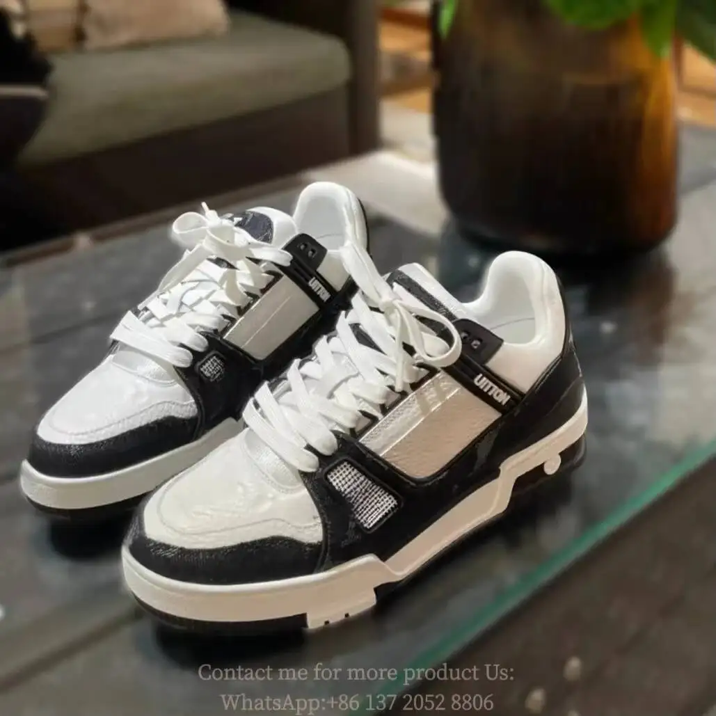 

2026 French High-End Fashionable Men's Sneakers Trendy Trainers With Low Heel And Printed Design For Women 01