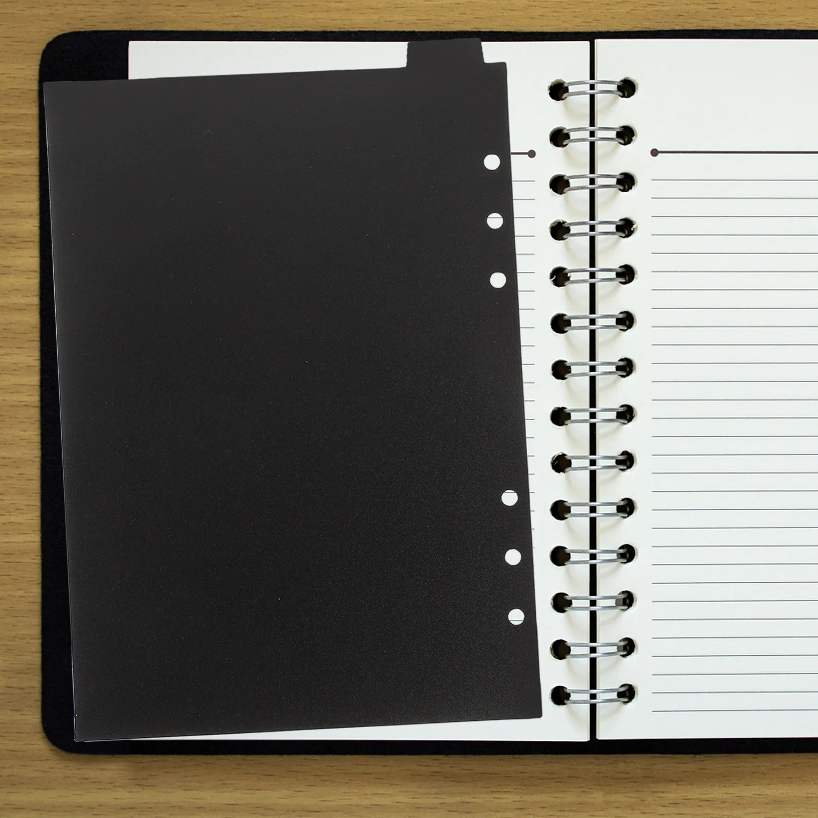 

5Pcs A5 Black Divider Tabs Premium Binder Dividers for 6 Ring Organizer Index Separators Page Dividers for Notebooks Files