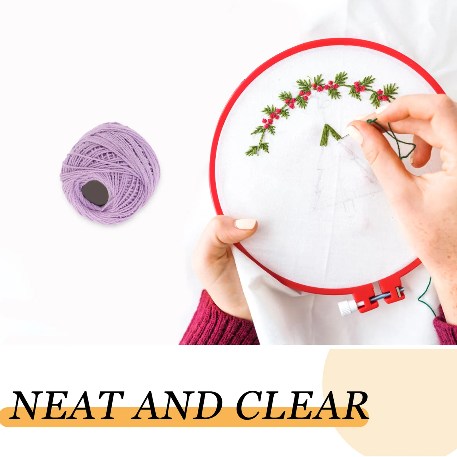 

16pcs Embroidery Thread Kit Bright Color Soft Cotton Line DIY Knitting Craft Supplies 8M Per Roll Long Term Use
