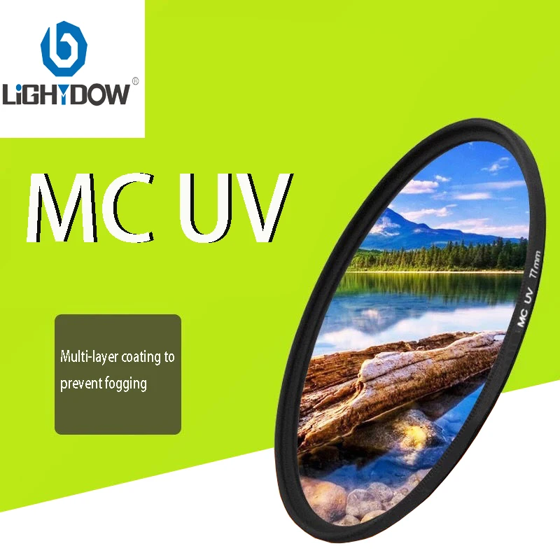 Lightdow UV Filter MC Optics with Multi Coated Protection Lens Filter 49mm 52mm 55mm 58mm 62mm 67 72 77 82mm for Cannon Nikon