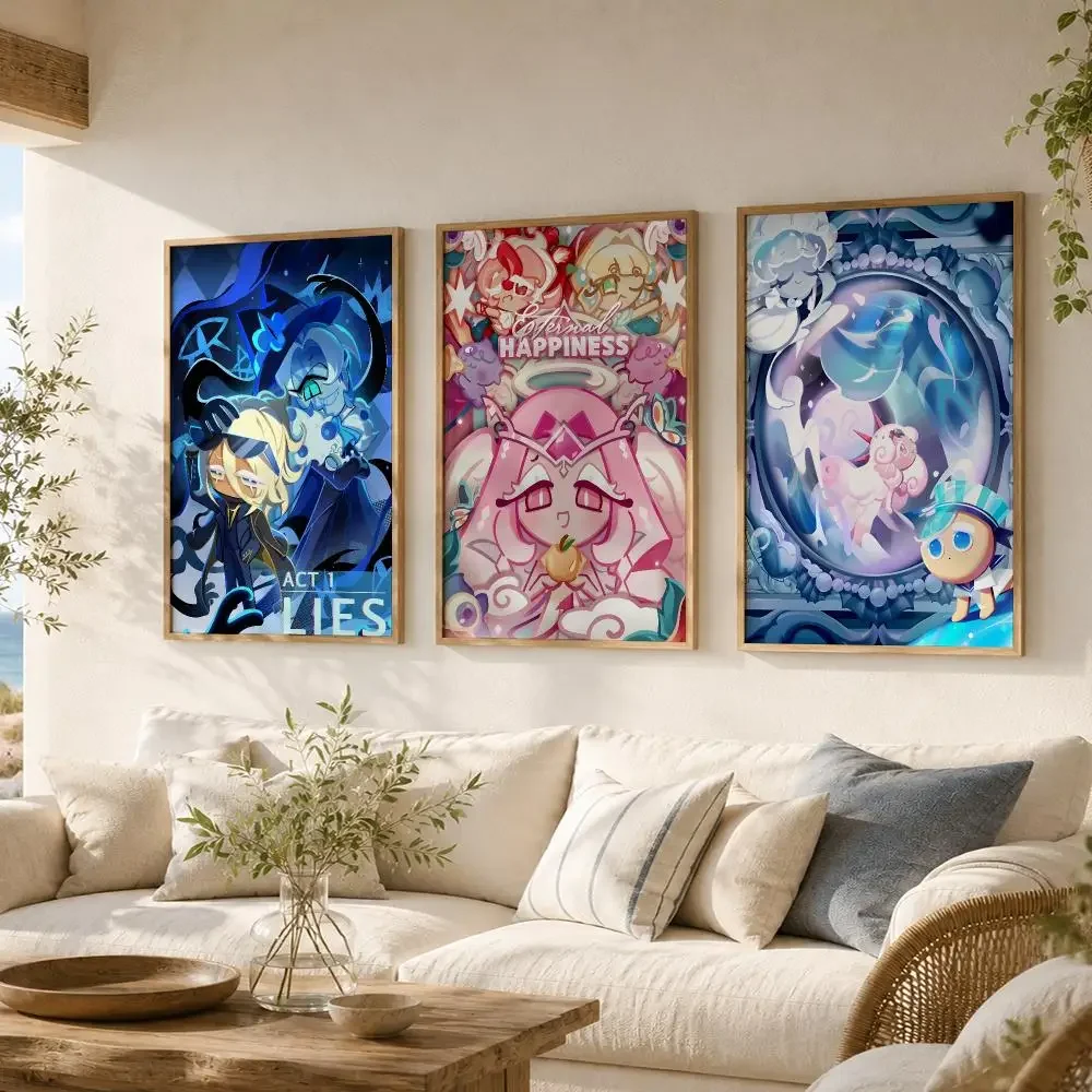 Game C-CookieRun Kingdom Painting Canvas Poster Bedroom Living Room bar Hallway House interior Wall Decor
