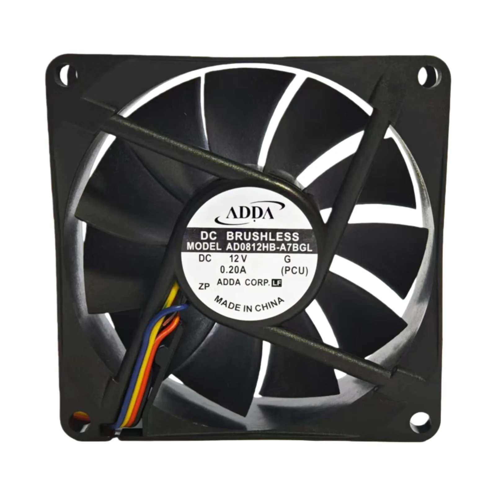 

new for ADDA Original AD0812HB-A7BGL 80mm 12V 4-Wire PWM Ball Bearing Cooling Fan 8025 | 3000RPM 40CFM Industrial Fan