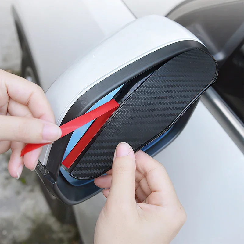 Protector para espejo retrovisor de coche, pegatina de hojas a prueba de lluvia y nieve, visera, 2 piezas