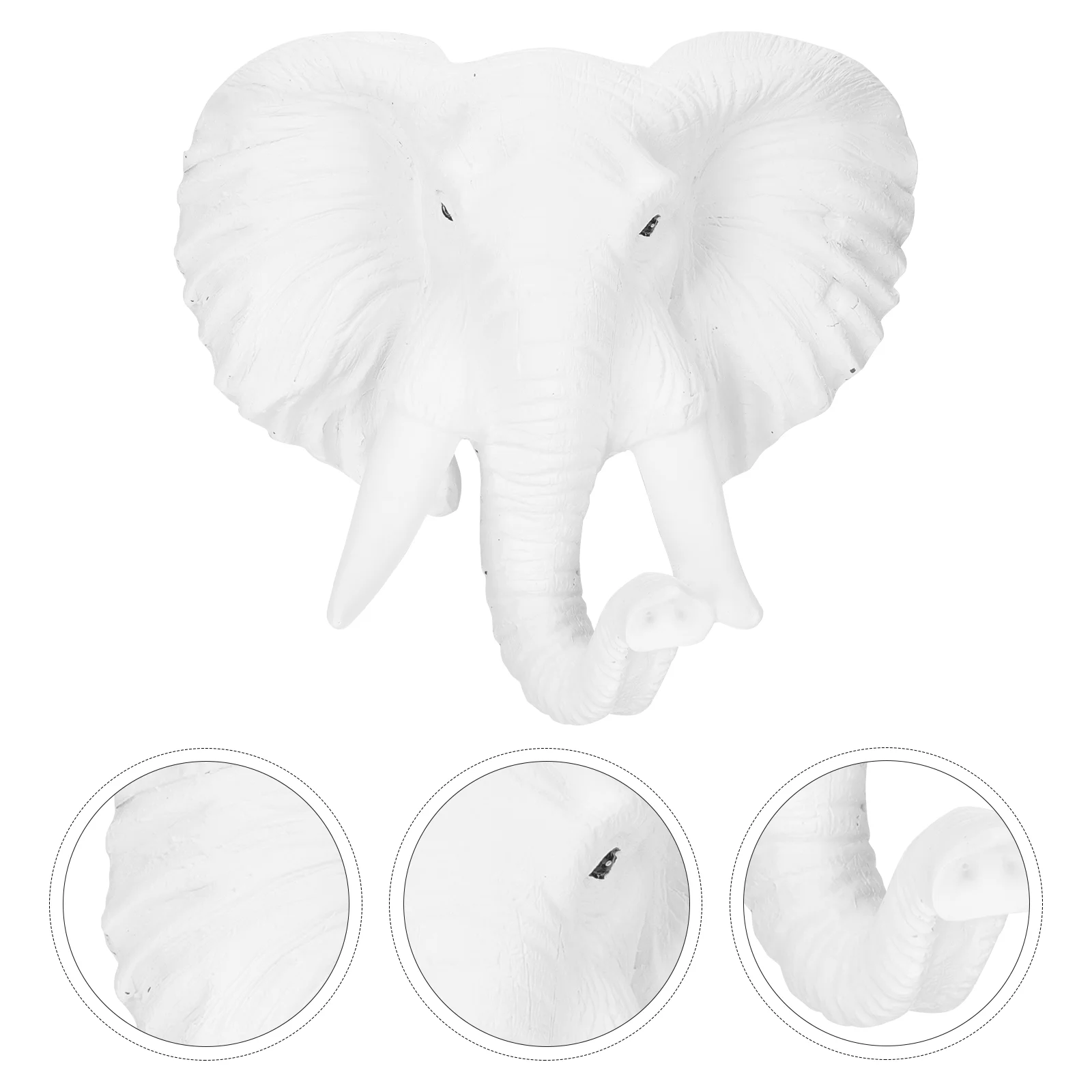 

Elephant Decor Wall Hanging Decors Artificial Balloon Animal White Resin Statues for Home