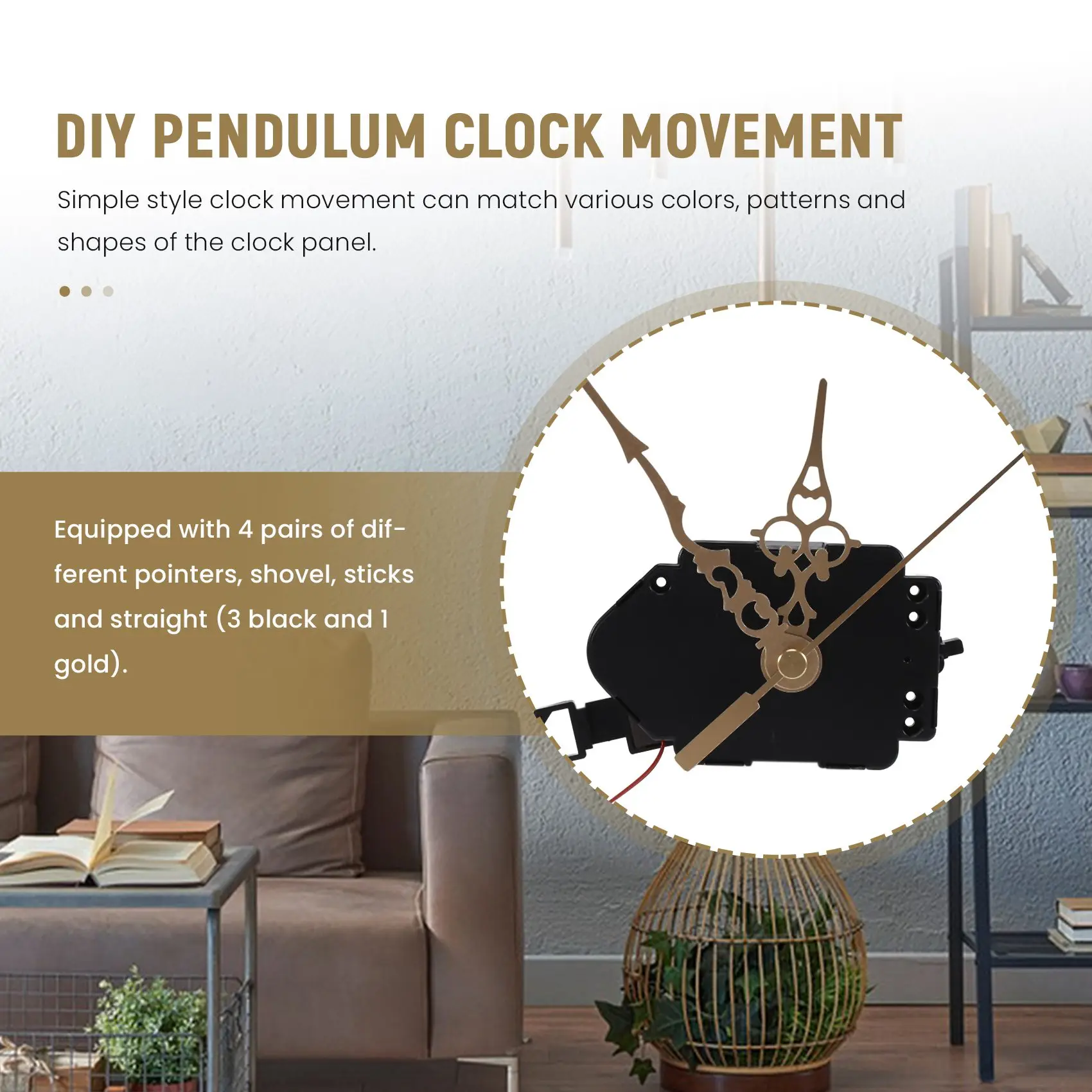 Reliable! Quartz Pendulum Trigger Clock Movement Chime Music Box Completer DIY Wall Mechanism Repair Parts with 4Pairs Clock Han