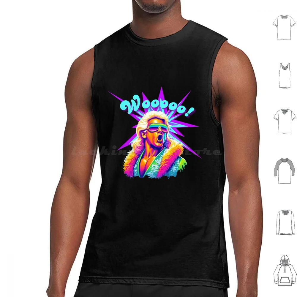 Wooooo! Energy Statement Tank Tops Print Cotton Ric Flair Ric Flair Ric Flair Drip Nature Boy Wooooo Wooooo Energy