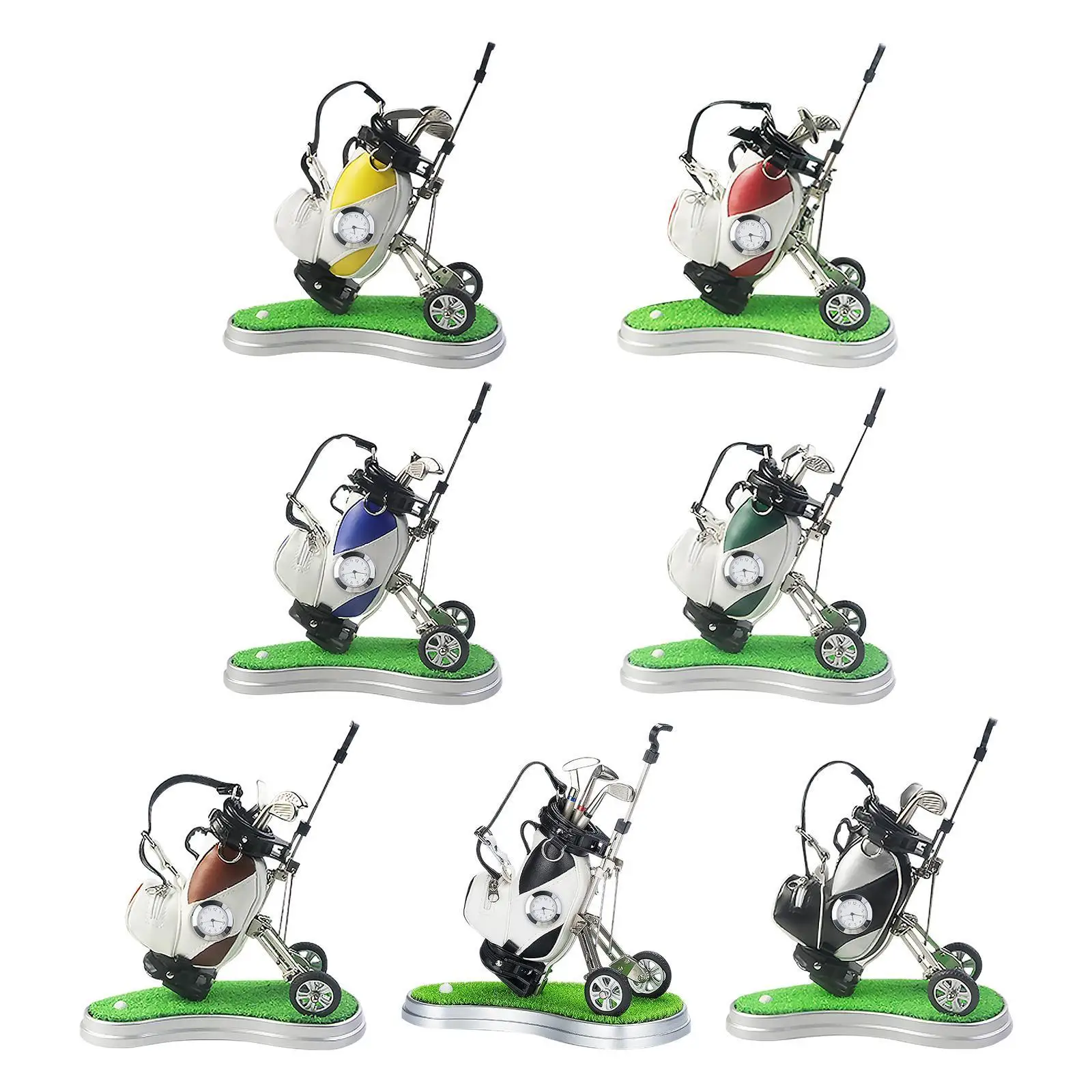 

Mini Golf Bag Pen Holder Golf Desk Toy Fathers Day Gift Office Decor Table