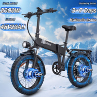 E-Bike H20pro 2000W Dual Motor 48V23AH Battery Mountain Cross Downhill Electric Bike 20-inch All-terrain Tires Electric Bicycle