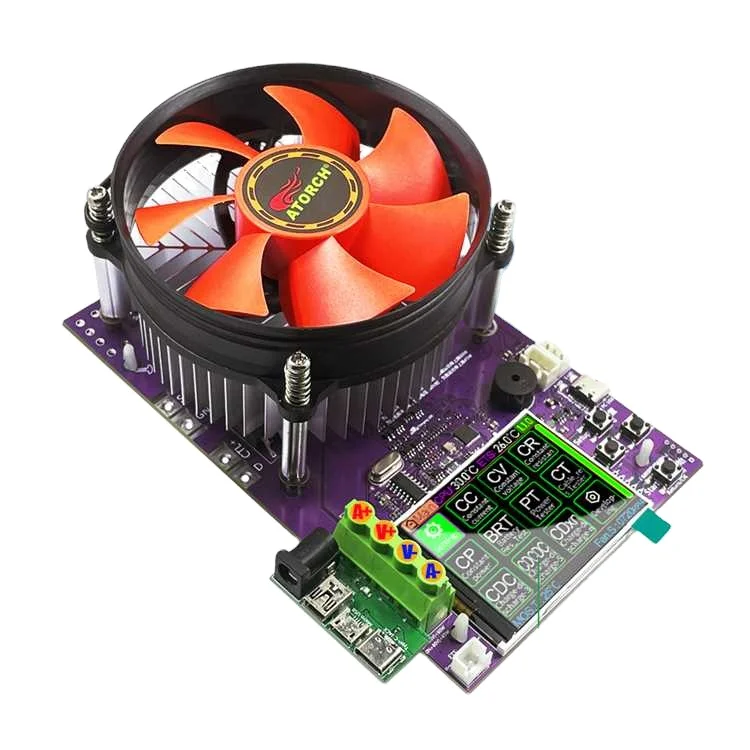Tester USB CL24 4-przewodowy Tuya WiFi 2.4 cala TFT Smart z pomiarem pojemności baterii 18650, 1.2V AAA, 150W, elektroniczny tester obciążenia i rozładowania.