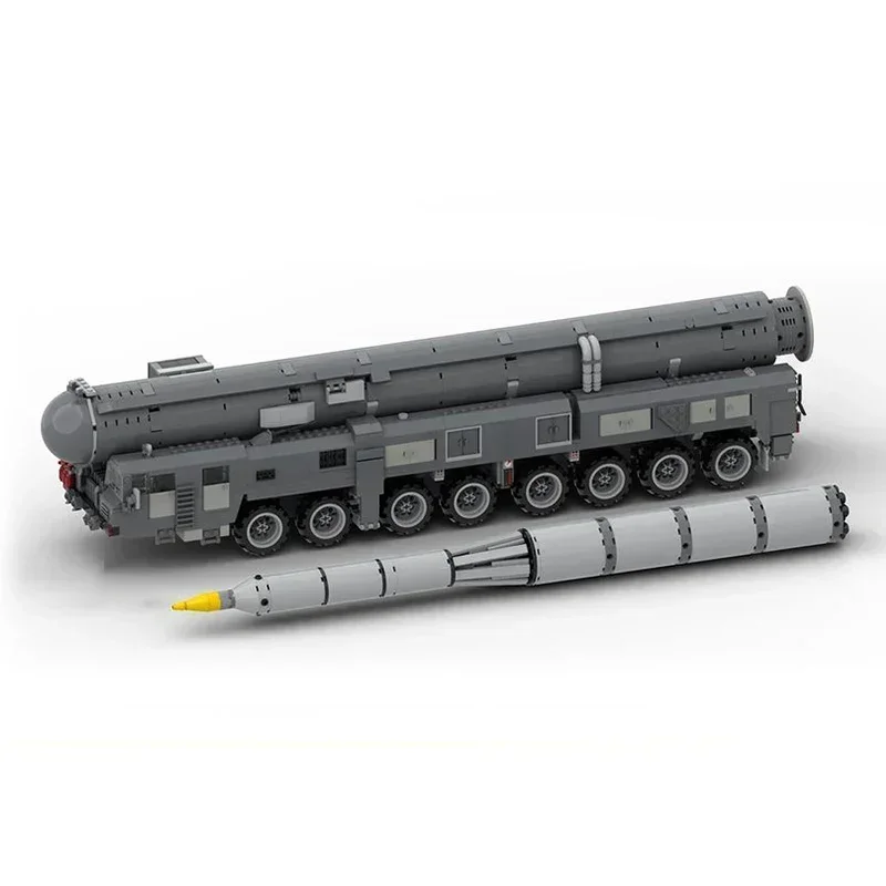 Bloques de construcción Moc modelo RT-2PM2 Topol-M ICBM lanzador 1:35 tecnología bloques modulares regalos juguetes de Navidad juegos DIY montaje