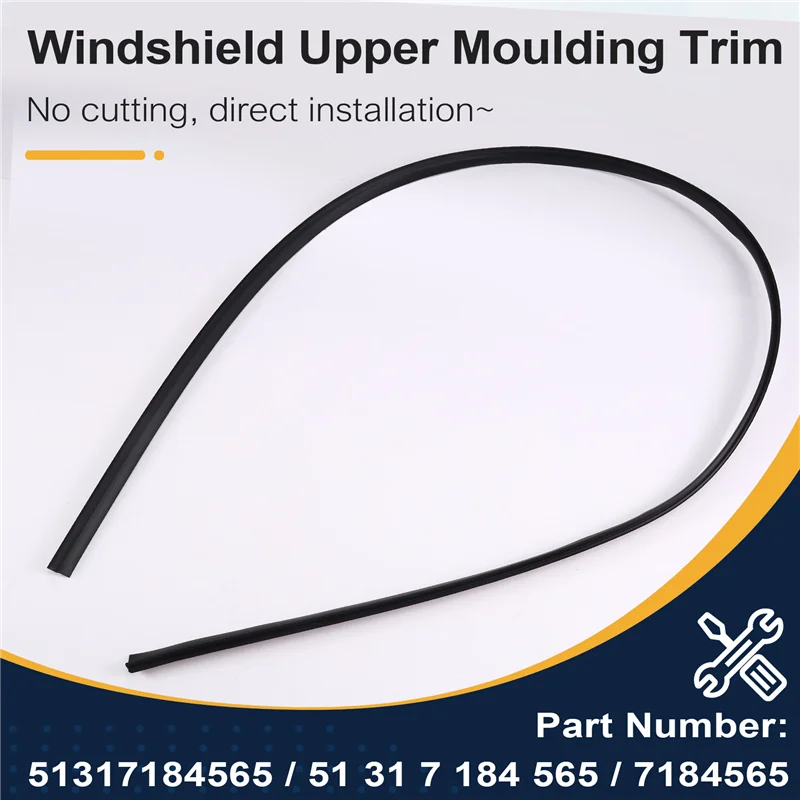 A01F-Para BMW Série 7 Guarnição de moldagem superior do pára-brisa 51317184565 F01 F02 F04 2008 a 2015