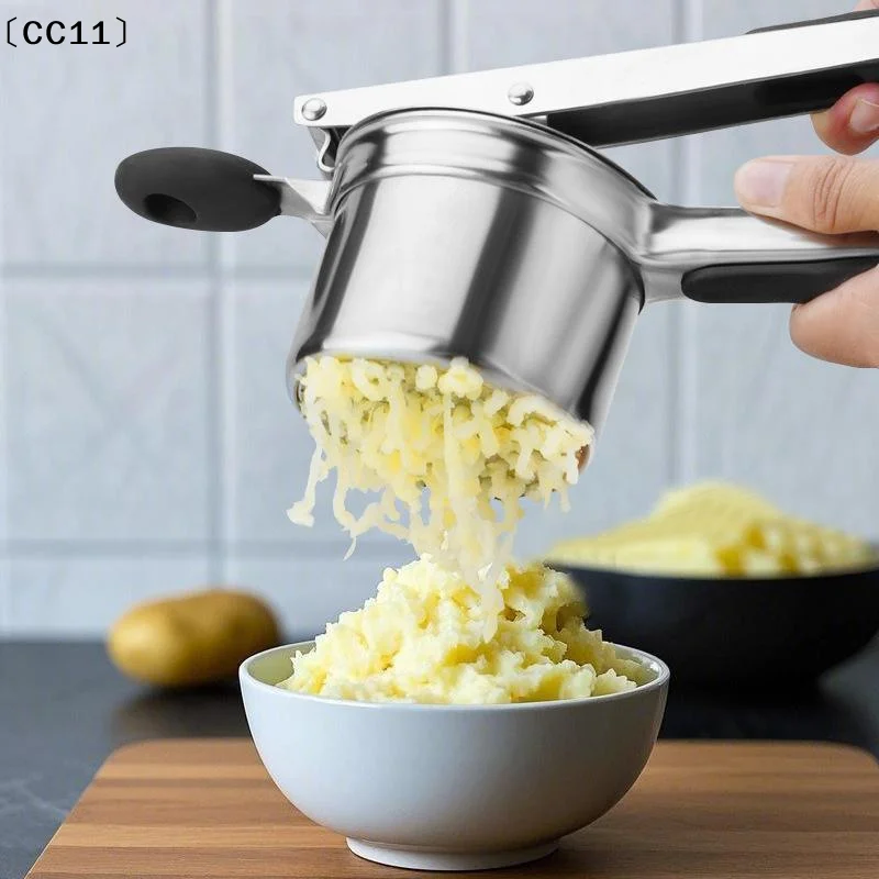 Potato Masher Crusher.3 InterchangeableDiscsStainless Steel, For Fluffy Mashed Potatoes Potato Press, And Kitchen Tool 1PC〔CC11〕