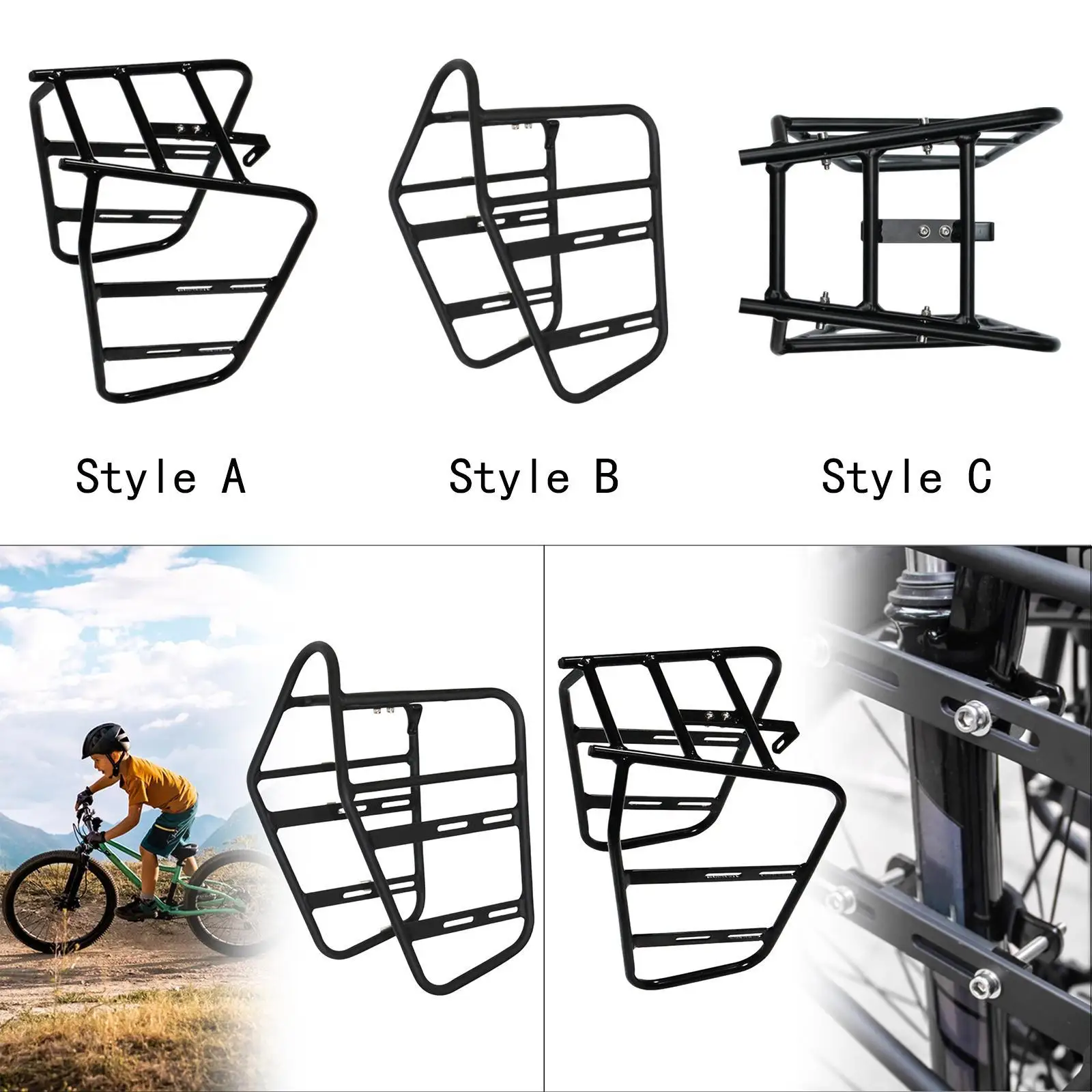 

Mountain Bike Front Rack Bicycle Front Rack Holder Stand Support Easy
