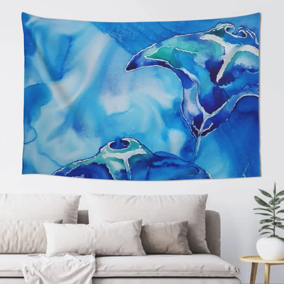 

Into the Blue Tapestry Cute Room Things Art Mural Decor For Bedroom Tapestry