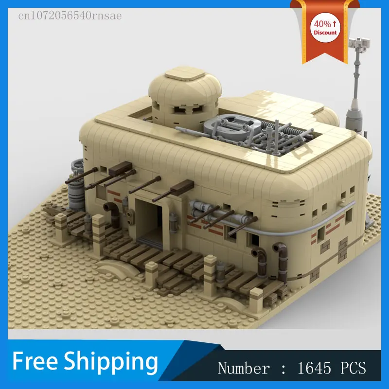 MOC Building Blocks Desert Public House Modular Model DIY Bricks Toys Christmas Presents Children Gifts Film Landscape Series