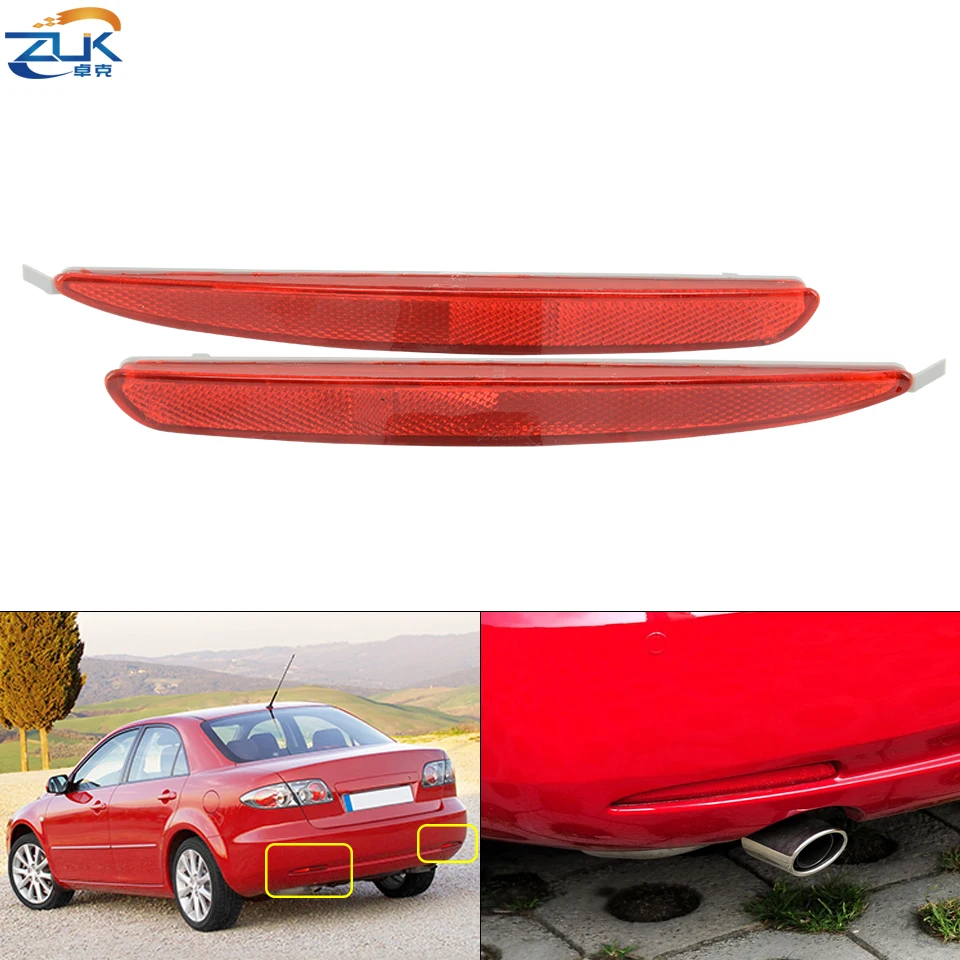 ZUK Rear Bumper Fog Light Fog Lamp Reflector For Mazda 6 M6 Sedan Wagon GG GY 2002 2003 2004 2005 2006 2007 2008 2009 2010-2015