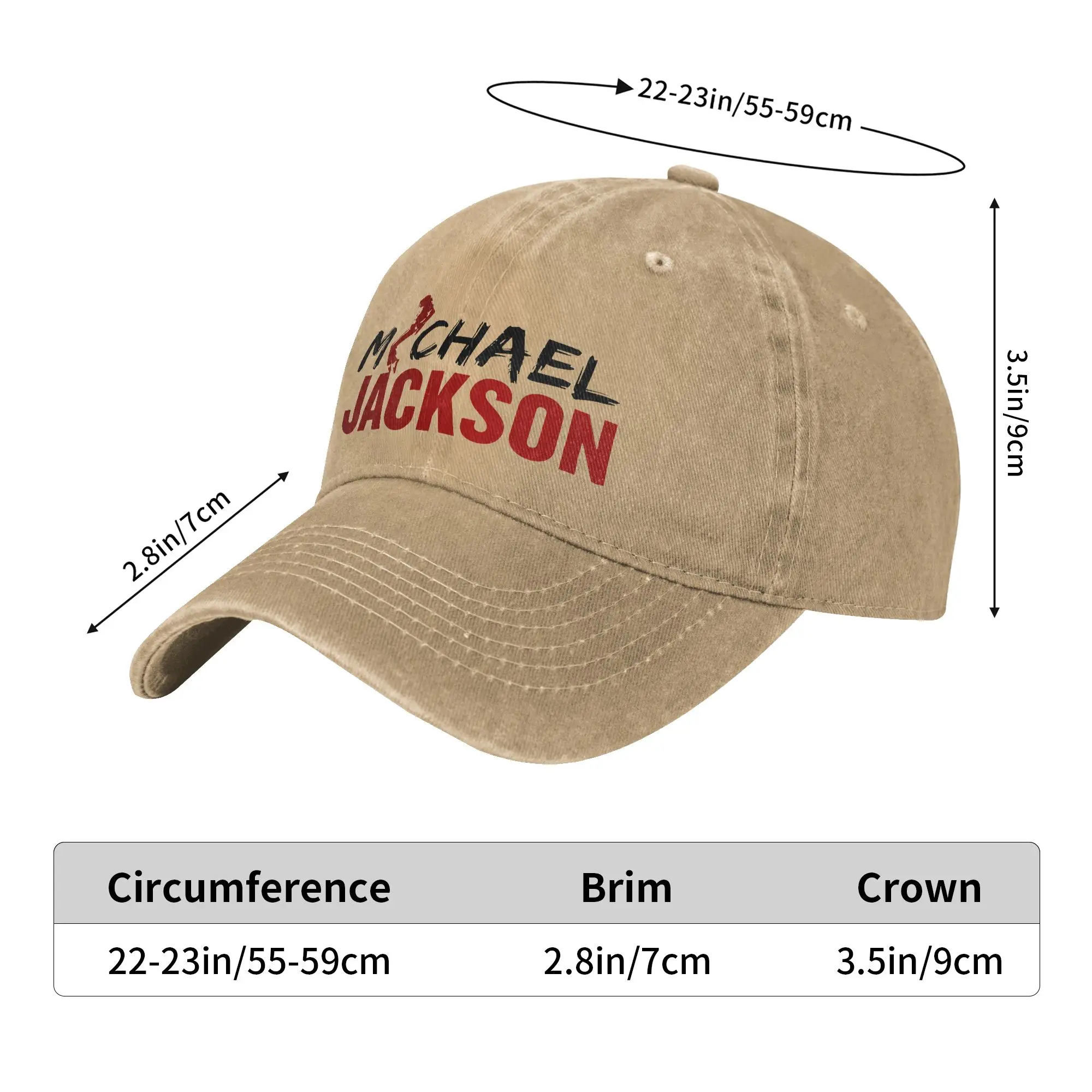 Men Women King of Pop Michaeles Jacksones MJ Print Hats Classic Distressed Denim  Baseball Cap Adjustable