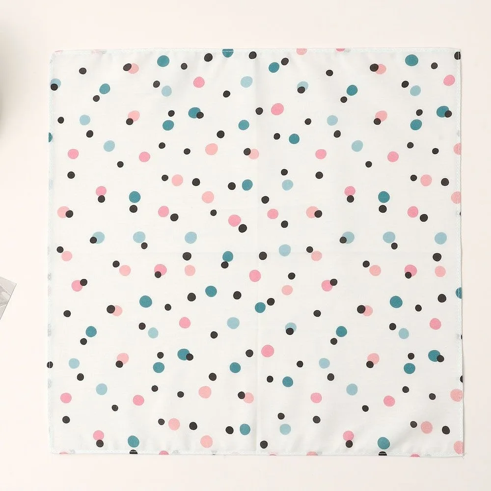 12pcs Vintage Polka Dot Cotton Handkerchiefs, Retro Daily Accessory