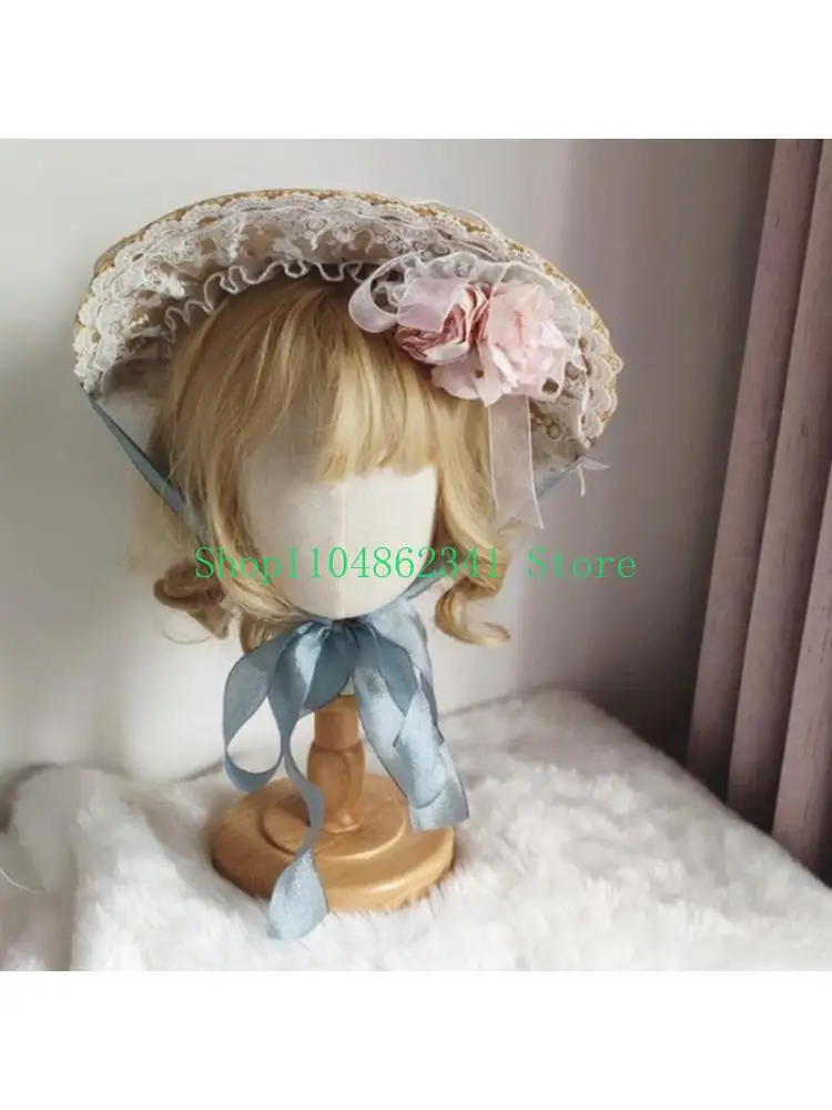 652f-ruffle-lace-flower-staw-hat-for-women-headdress-gorgeous-hair-accessories