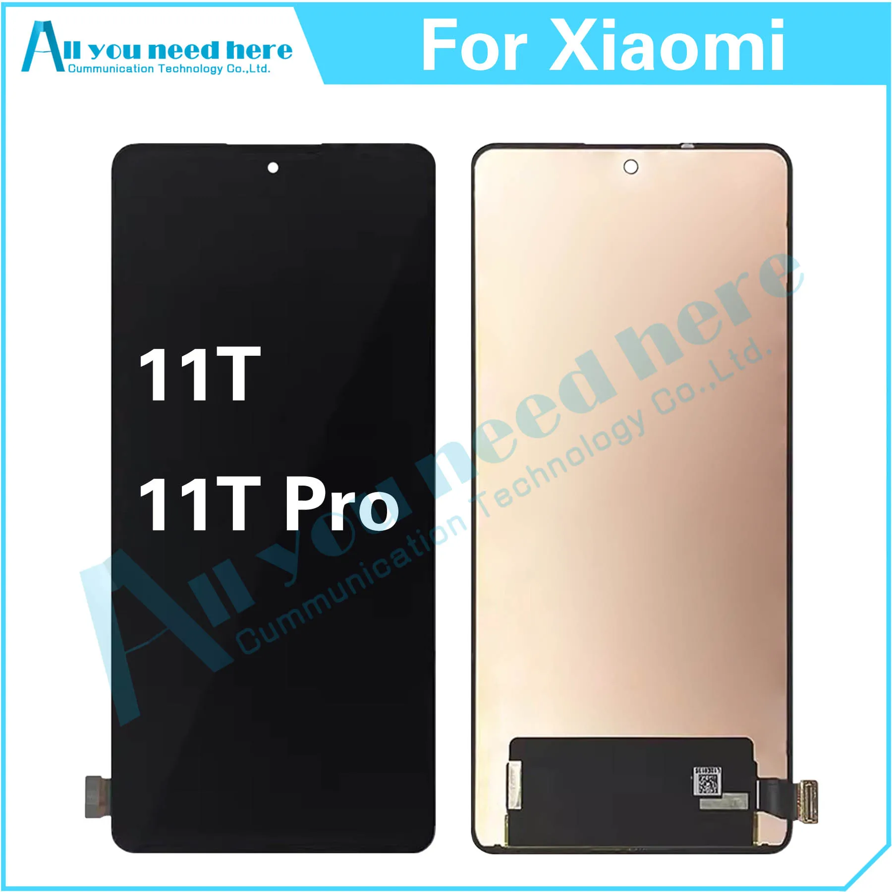 100% Test For Xiaomi 11T Pro LCD Display Touch Screen Digitizer Assembly Repair Parts Replacement