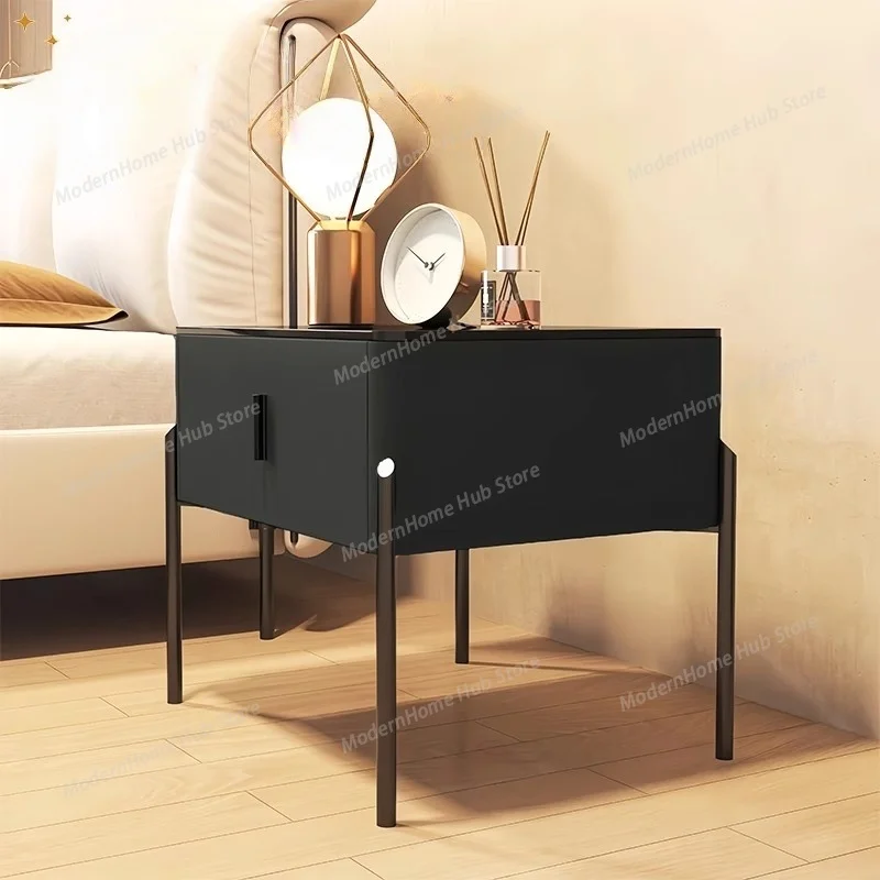 Elegant Bedside Table Modern Nightstand Sleek Design Wooden Bedroom Furniture for Contemporary Home Interior Decor
