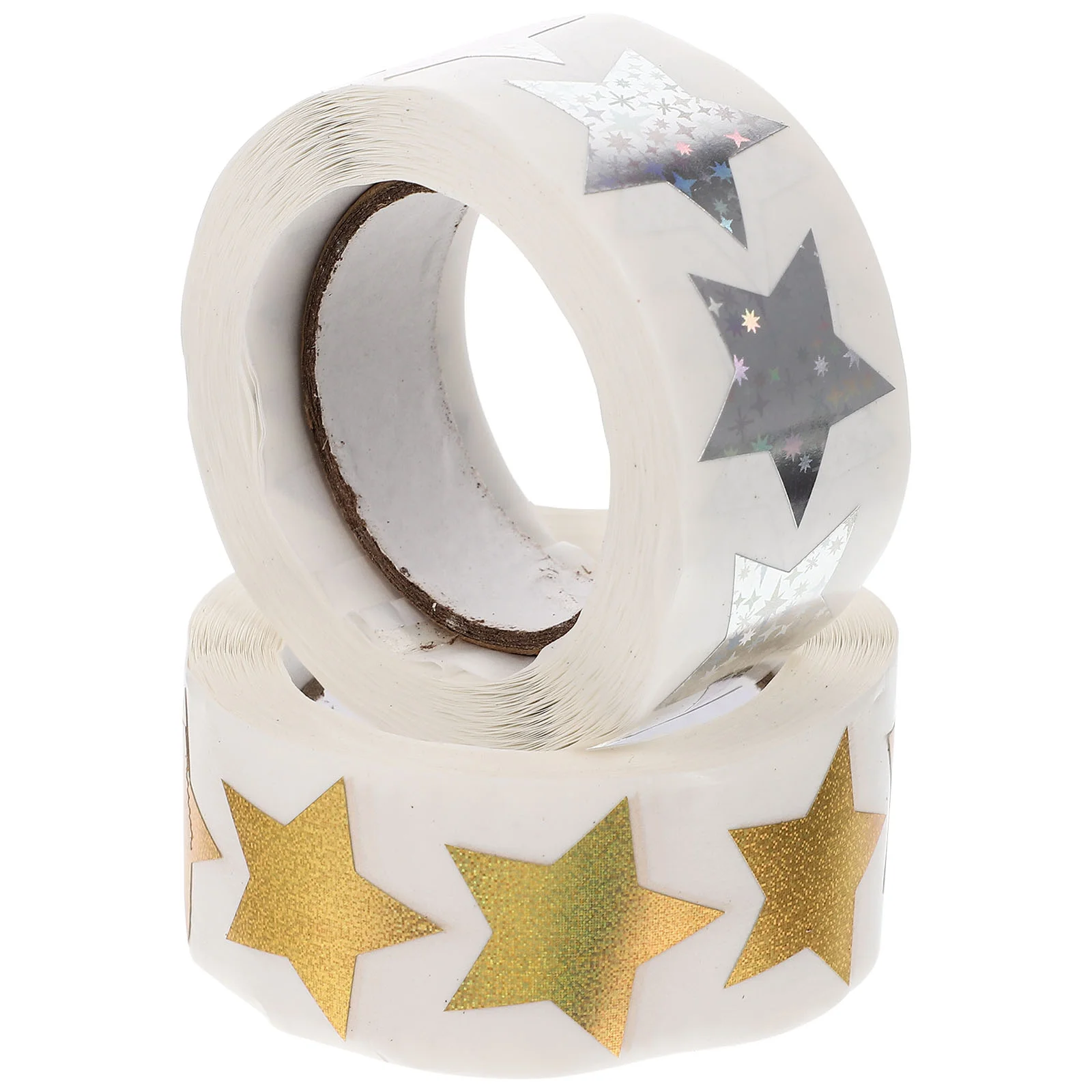 

2 рулона наклеек со звездами, упаковка, декоративный круг, подарочные наклейки для ногтей, пятиконечная бумага с покрытием, детская награда, папа для