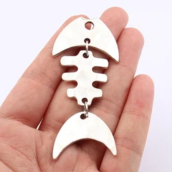3 x Tibetan Silver Color Large Animals Fish Bone Charms Pendants For DIY Necklace Handmade Jewelry Making Findings Accessories