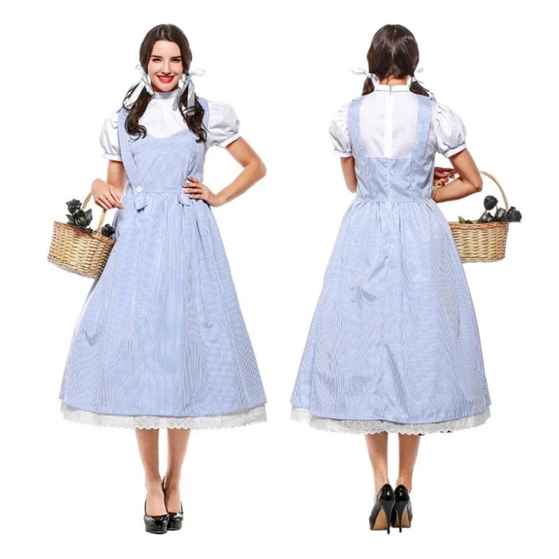 Disfraz de bruja de Oz para mujeres y niñas, vestidos de cuento de hadas de Carnaval, trajes de Halloween, juego de rol Purim, coleccionista de oz, dre azul