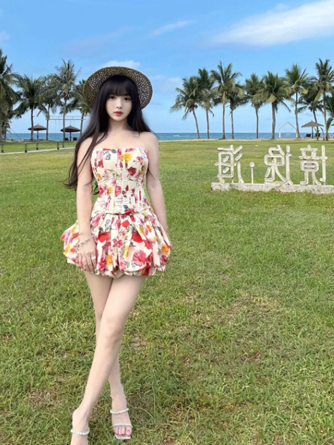 

Retro Style Unique Beautiful Ruffle Short Skirt Tube Top Two Piece Set Complete OOTD Summer 2026 Comfortable High Waist Cotton