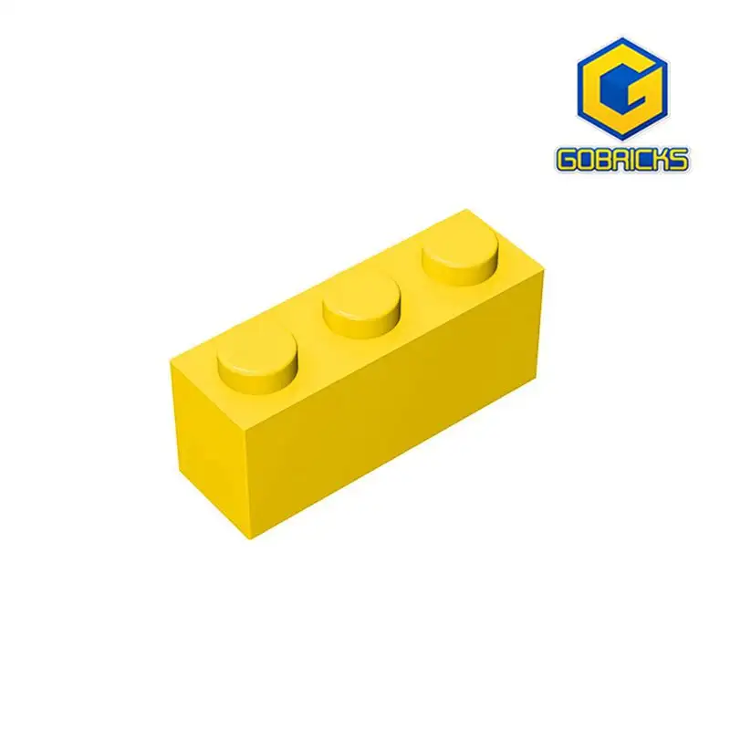 Gobricks 10 قطع MOC 3622 أجزاء دي اي واي مكعبات بناء أشكال سميكة طوب 1x3 ألعاب بلاستيكية إبداعية تعليمية هدية للأطفال الأولاد والبنات