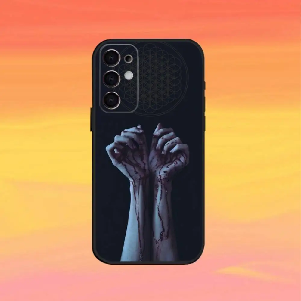 Oli S-Sykes B-Bring Me telefoonhoesje voor Samsung S25,24,23,22,30,21,10,9,Ultra,Plus,FE 5G zwarte zachte hoes