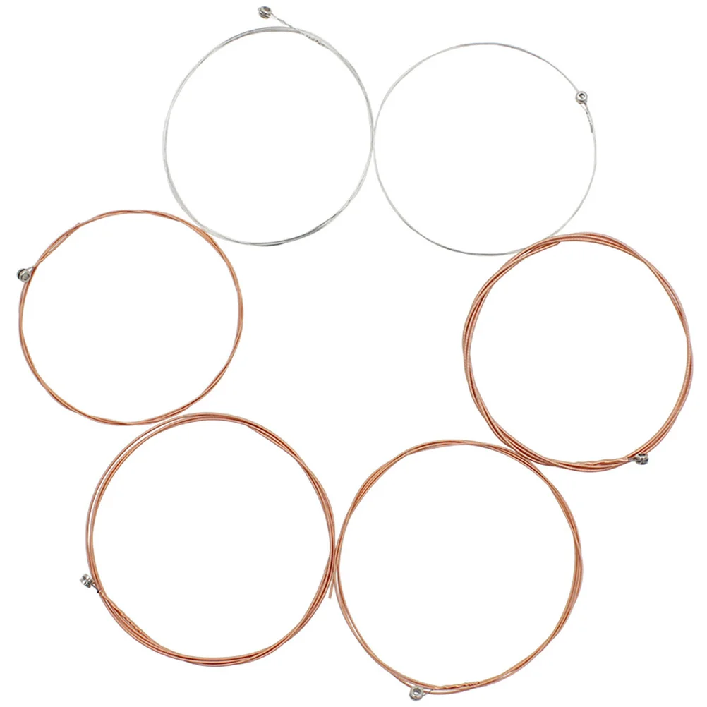 

6Pcs Acoustic Guitar String Stainless Steel Folk Guitar Replacement Strings Bright Clear Sound Acoustic Strings