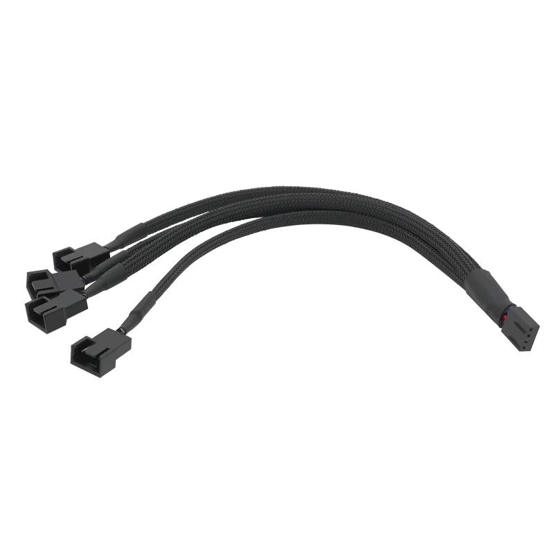 PWM-Divisor de ventilador de 4 pines, Cable adaptador de 1 a 1, 2, 3, 4, para enfriador de CPU de ordenador, Cable de extensión de ventilador de chasis de PC