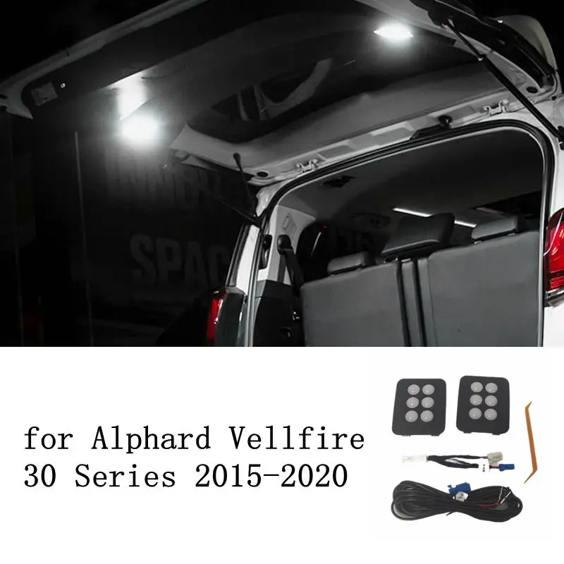 

LED rear trunk lamp extra luggage boots atmosphere light for alphard vellfire 30 series 2016 2017 2018 2019 tailgate lights