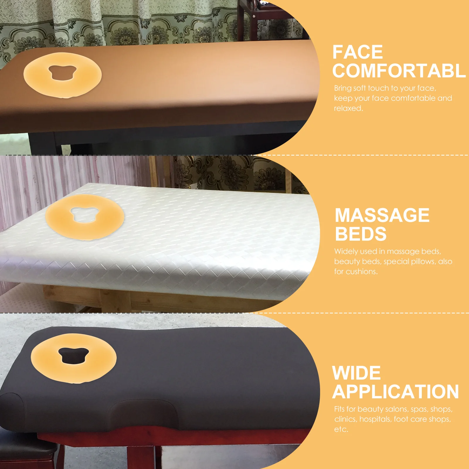 

1Pcs Comfortable Face Down Pillow for Spa Beauty Salons Clinics Relaxing Silicone Massage Cushion Spa Face Pillow