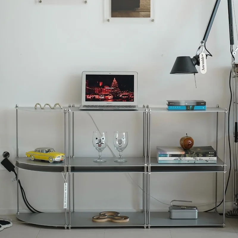 Metal Stainless Steel Modular Shelf Living Room Porch Storage Rack