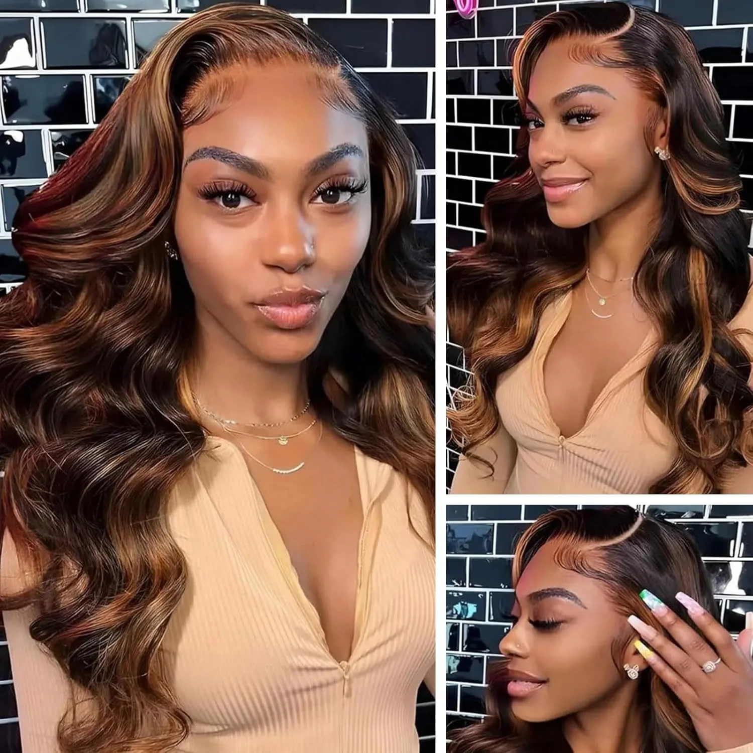 P1B/30 Wig 100% Human Hair Glueless Wigs Human Hair 9x6 Lace Front Wig Body Wave For Women Lace with Baby Hair for Black Women view 6