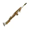 Cloche incurvée plaquée argent EM pro, type J, saxophone soprano droit, Saxello 2