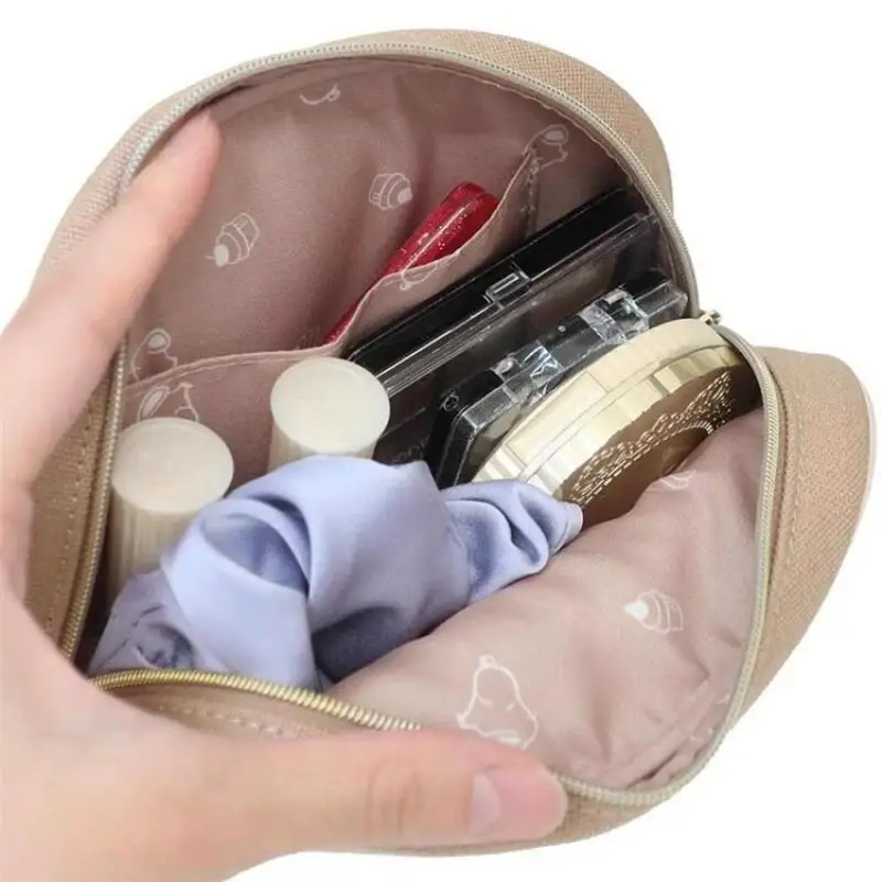 Snoopy Plush Embroidered Cosmetic Bag Cute Cookie Cake Handheld Makeup Storage Pouch Portable Travel Organizer Wholesale